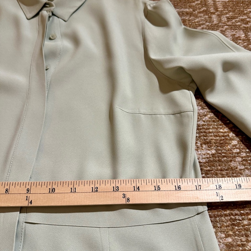 Akris for Saks Fifth Avenue Sage Green Long Sleeve Dress - Picture 10 of 16